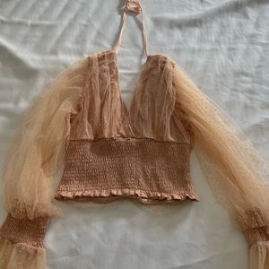 Long sleeve Tull crop top